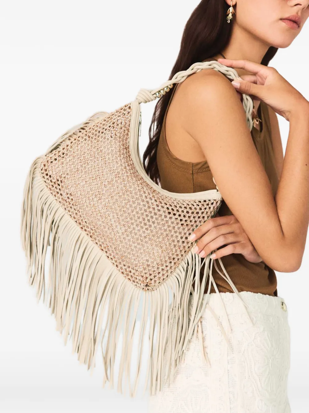 Maje Net tas Beige