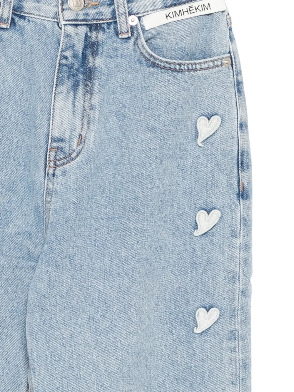  Kimhekim Heart-motif Denim Jeans - Blue 