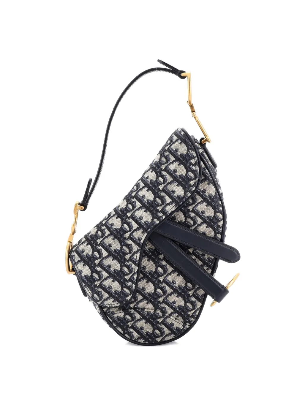 Christian Dior Pre-Owned Saddle Handbag Oblique Canvas Mini shoulder bag - Blu