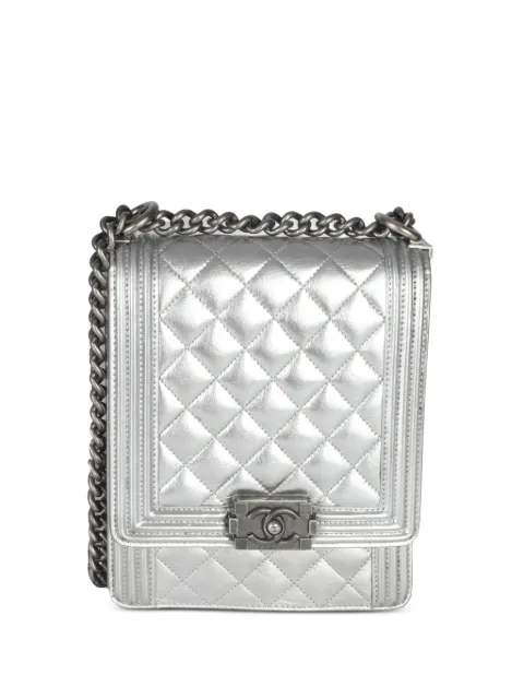 CHANEL Pre-Owned 2018-2019 Boy Chanel diamond-quilted mini bag