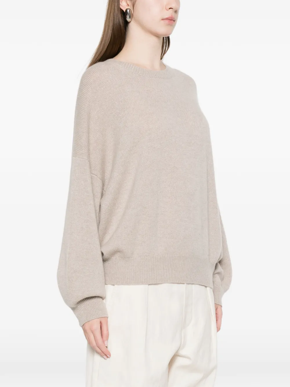  Lisa Yang Veira Dropped-shoulder Cashmere Sweater - Neutrals 