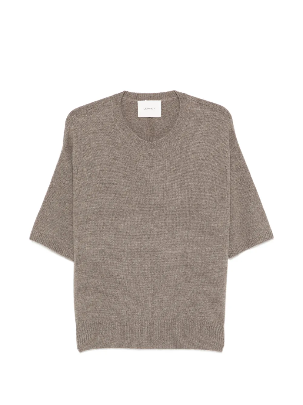 Lisa Yang short-sleeve knitted T-shirt - Braun