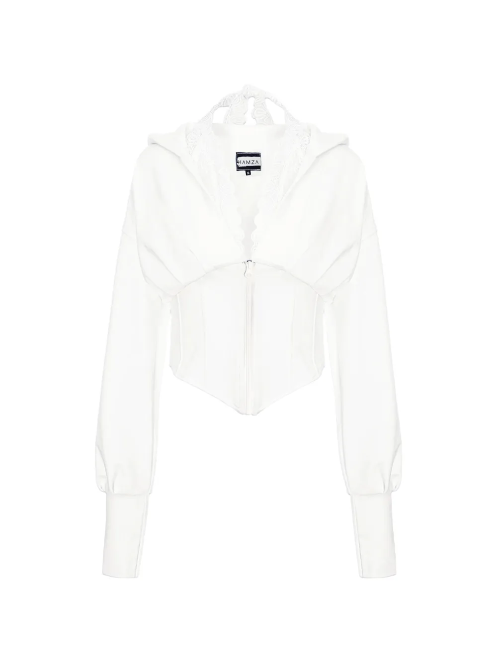 HAMZA Karol hooded top - White