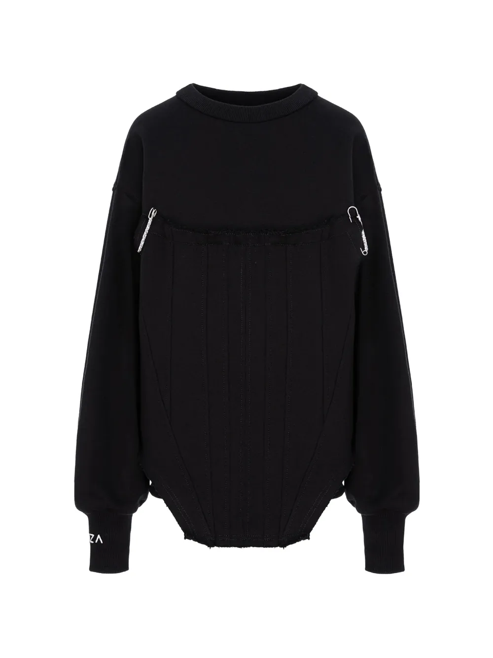 HAMZA Seoul corset sweater - Nero
