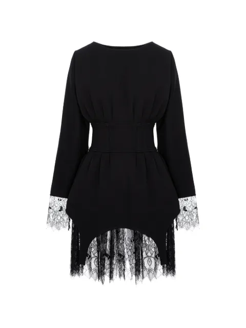 HAMZA fitted-waist lace dress