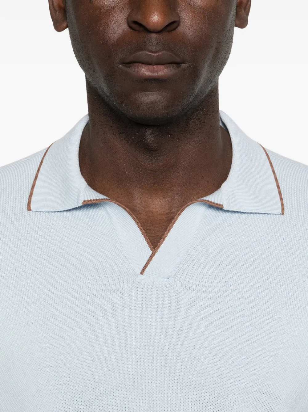 Gran Sasso T-shirt met polokraag Blauw
