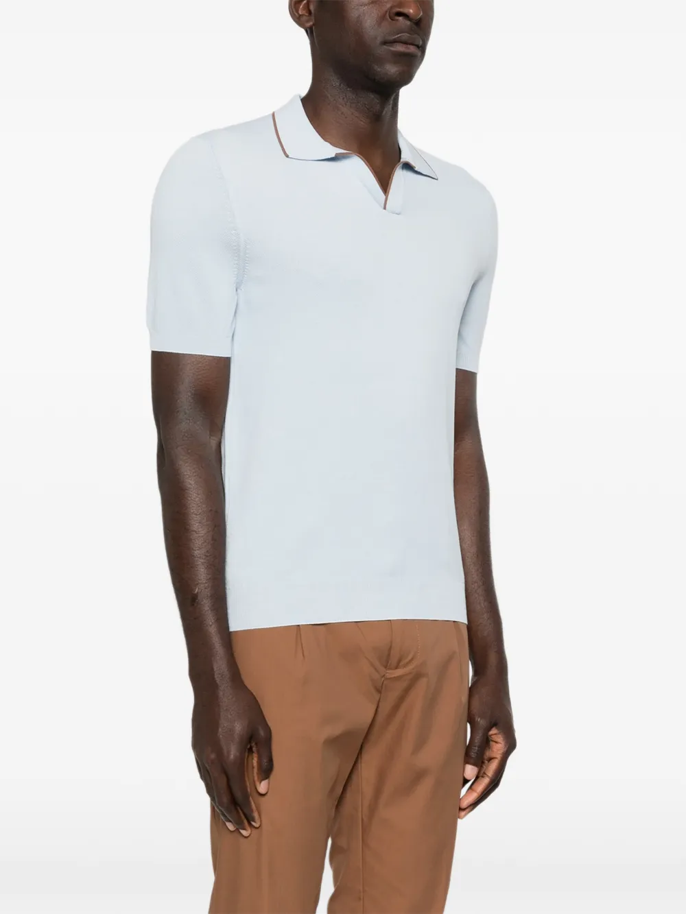Gran Sasso T-shirt met polokraag Blauw