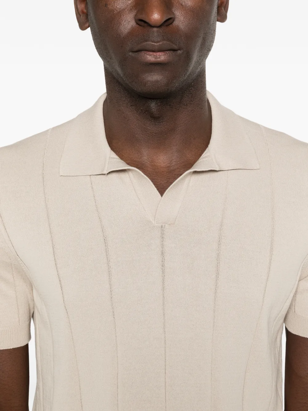 Gran Sasso T-shirt met polokraag Beige