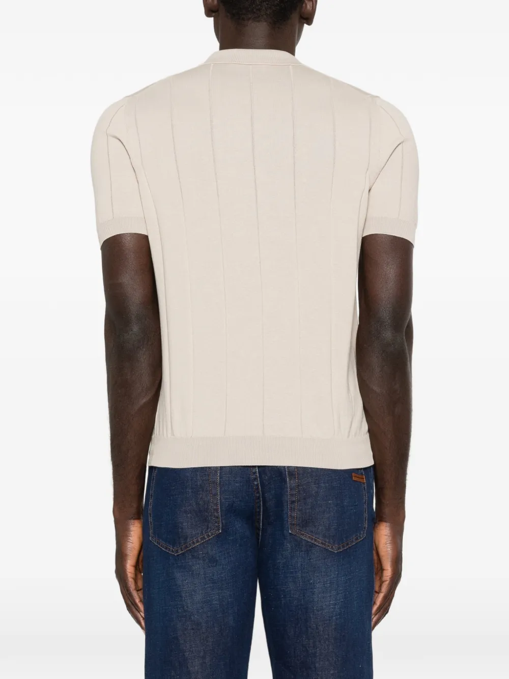 Gran Sasso T-shirt met polokraag Beige