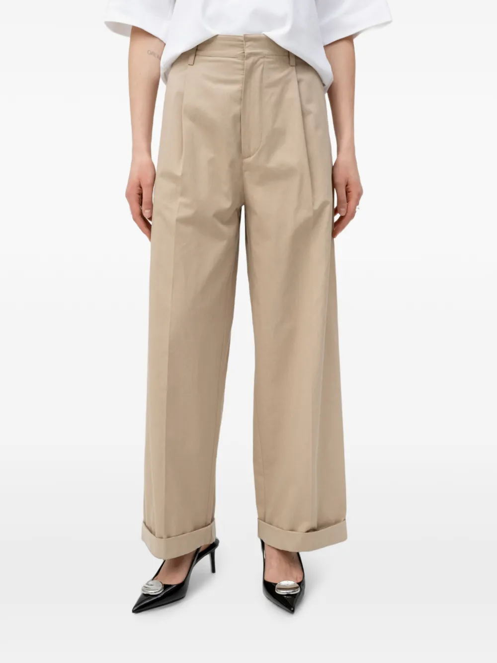 DARKPARK Danielle wide-leg trousers - Nude