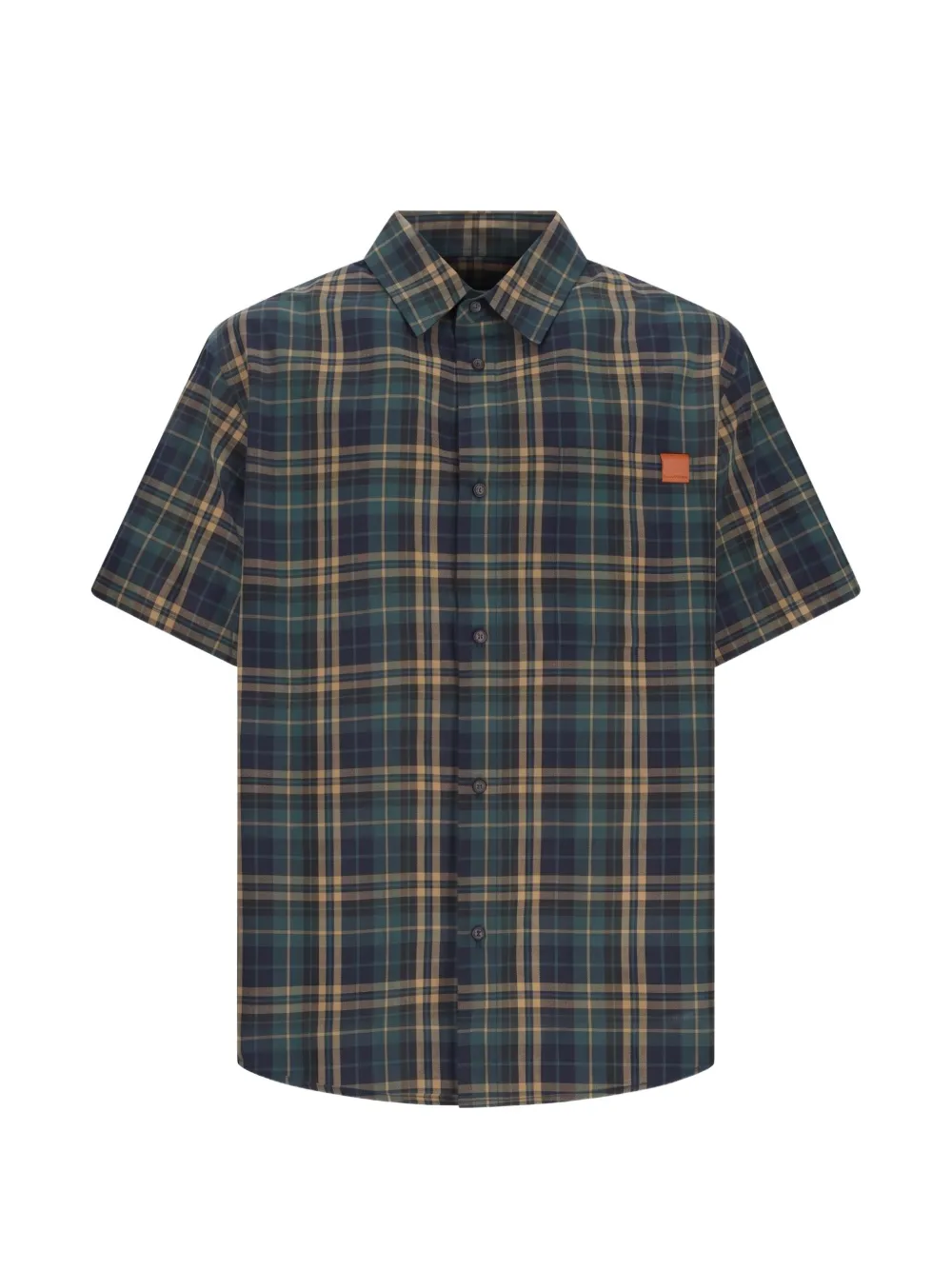 DARKPARK Karl japanese-check short-sleeves shirt - Green