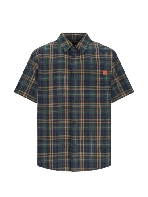 DARKPARK Karl japanese-check short-sleeves shirt