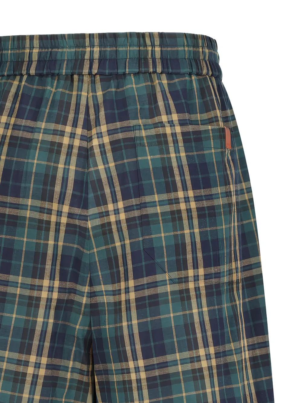  Darkpark Brad Japanese-check Shorts - Blue 