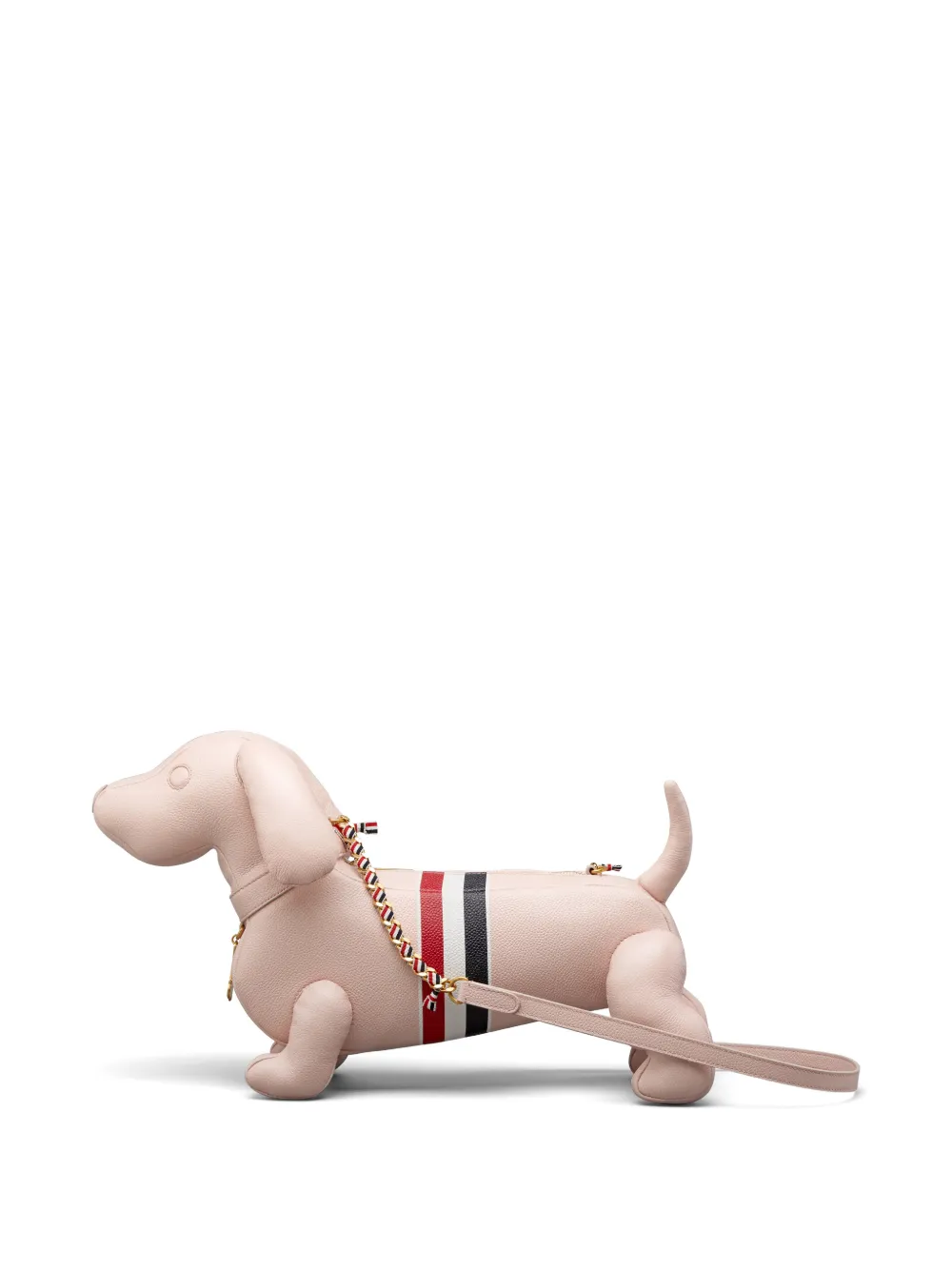 Thom Browne Hector leren schoudertas met streep Roze