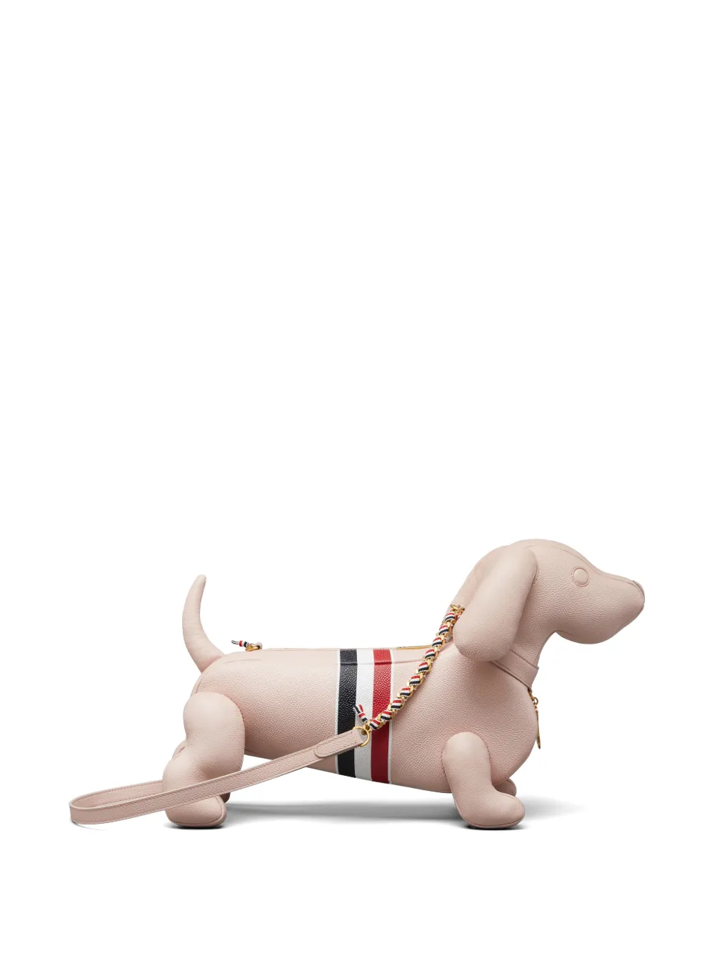 Thom Browne Hector leren schoudertas met streep Roze