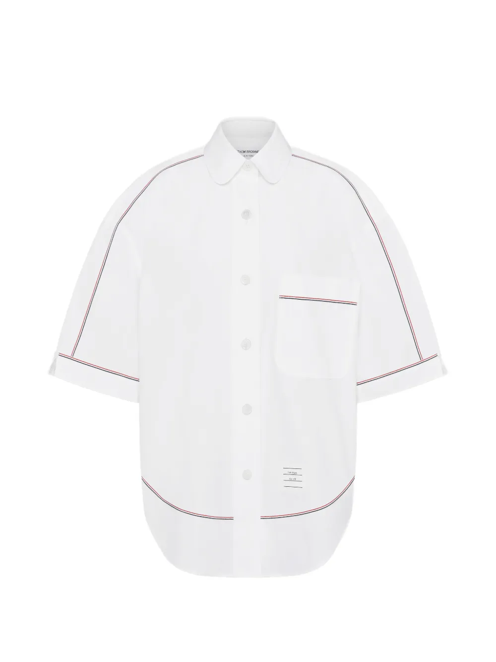 Thom Browne Camicia con cuciture a contrasto - Bianco