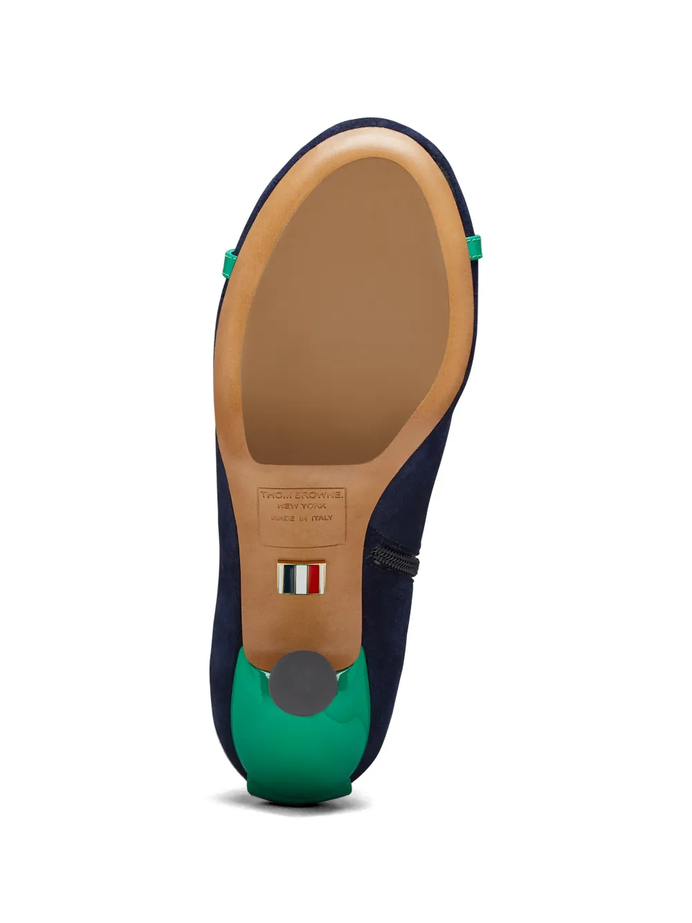 Thom Browne Gestreepte laarzen met gesp Blauw