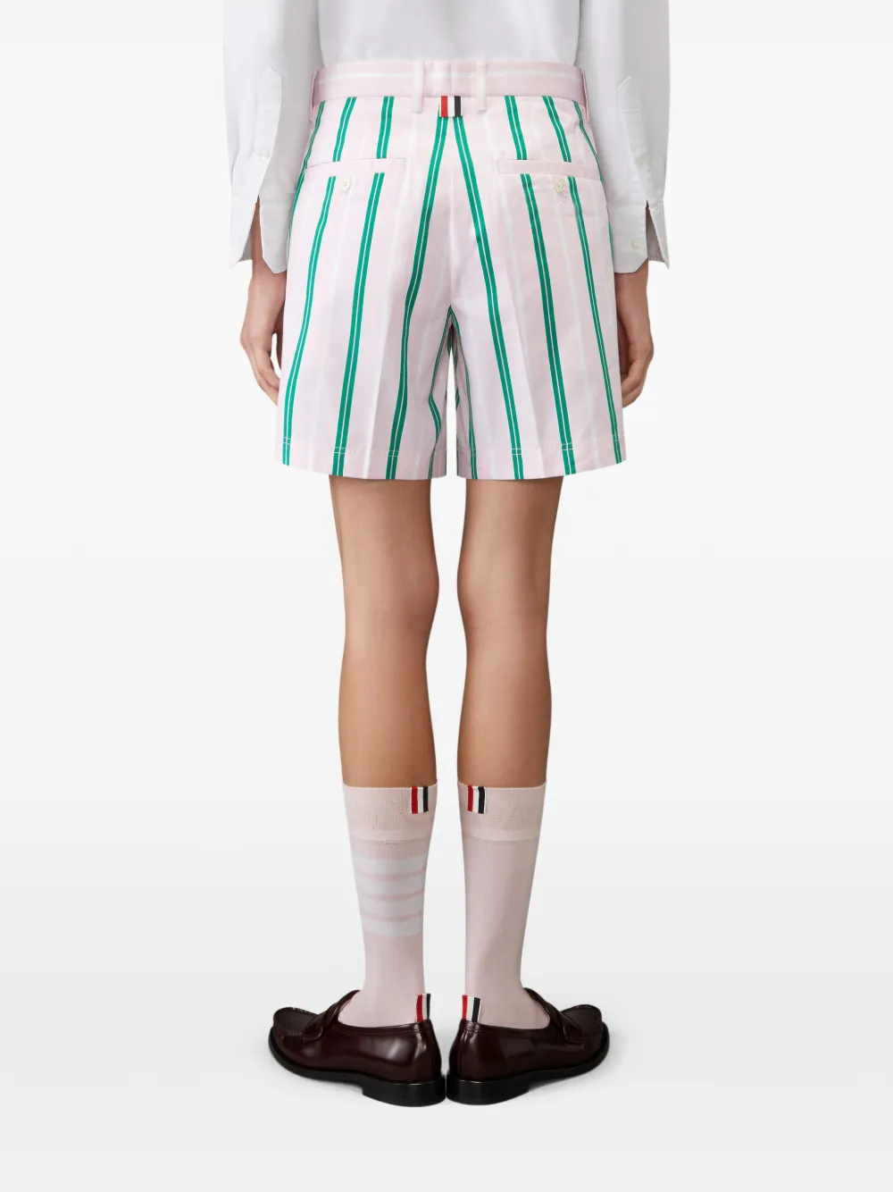 Thom Browne Gestreepte shorts Roze