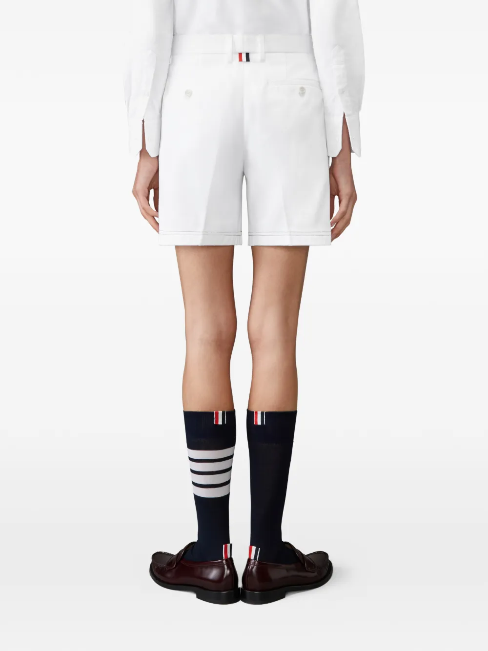 Thom Browne Katoenen gabardine chino shorts Wit