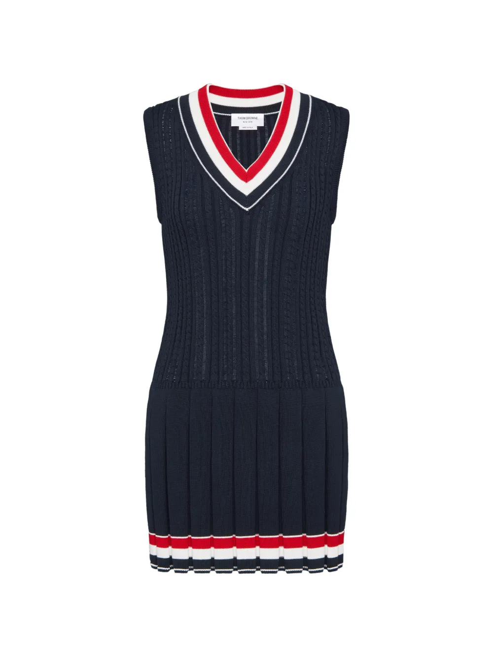 Thom Browne striped cable mini dress - Blu