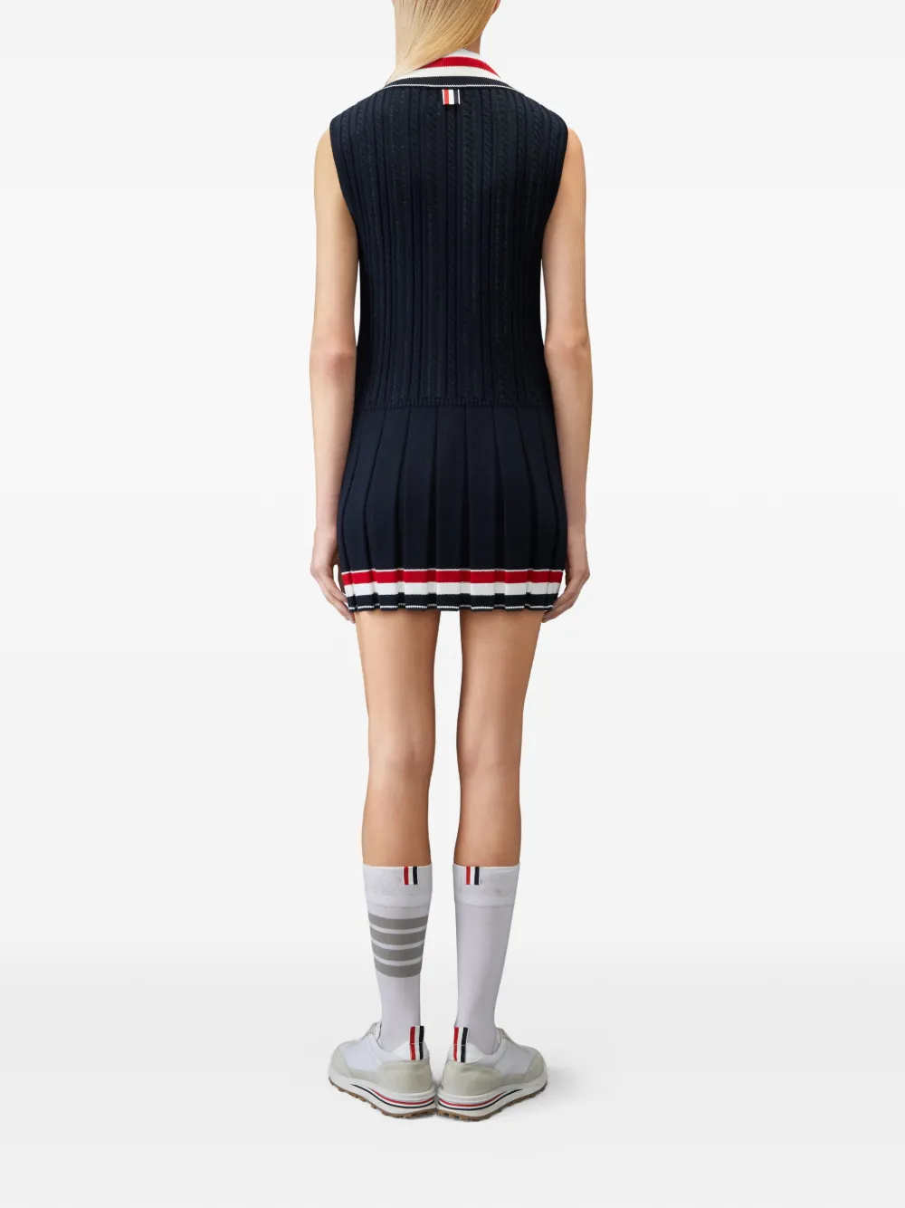 Thom Browne Gestreepte mini-jurk Blauw
