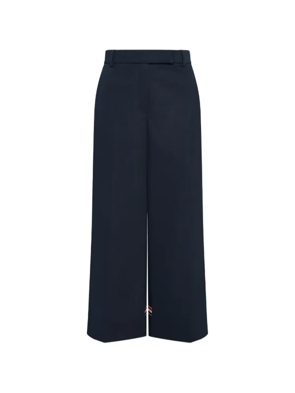 Thom Browne Cotton Gabardine Chino Trousers in Blue