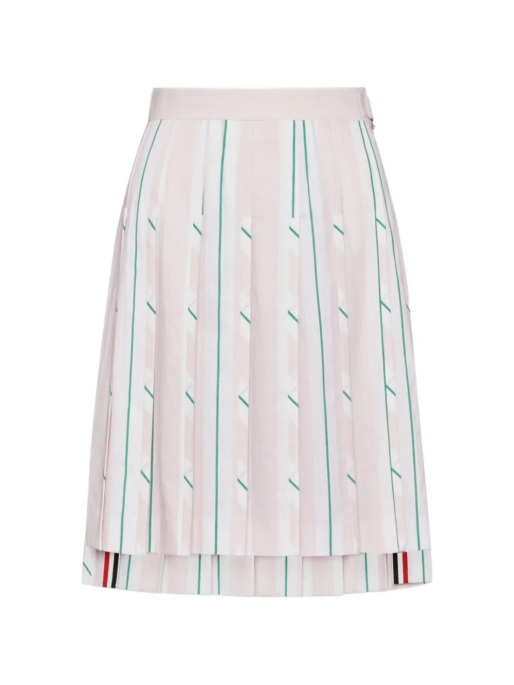 Thom Browne Minigonna Madras a righe - Rosa