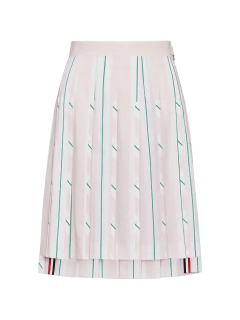 Thom Browne Madras striped pleated mini skirt