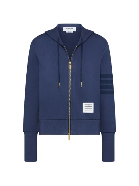 Thom Browne loopback 4-Bar shrunken hoodie