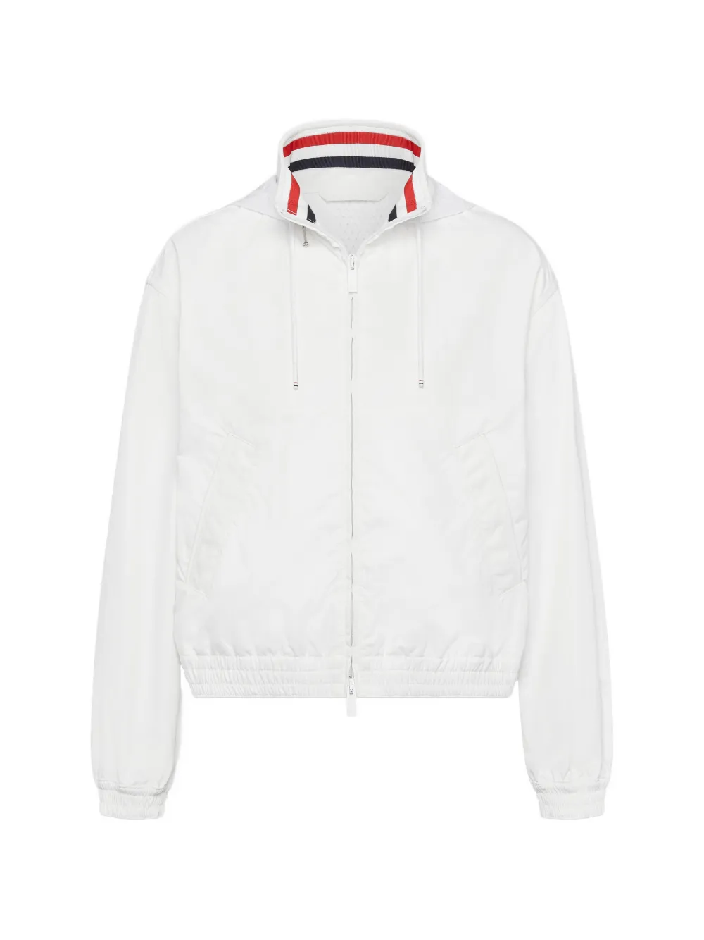 Thom Browne Kapuzenjacke mit Streifen - Weiß