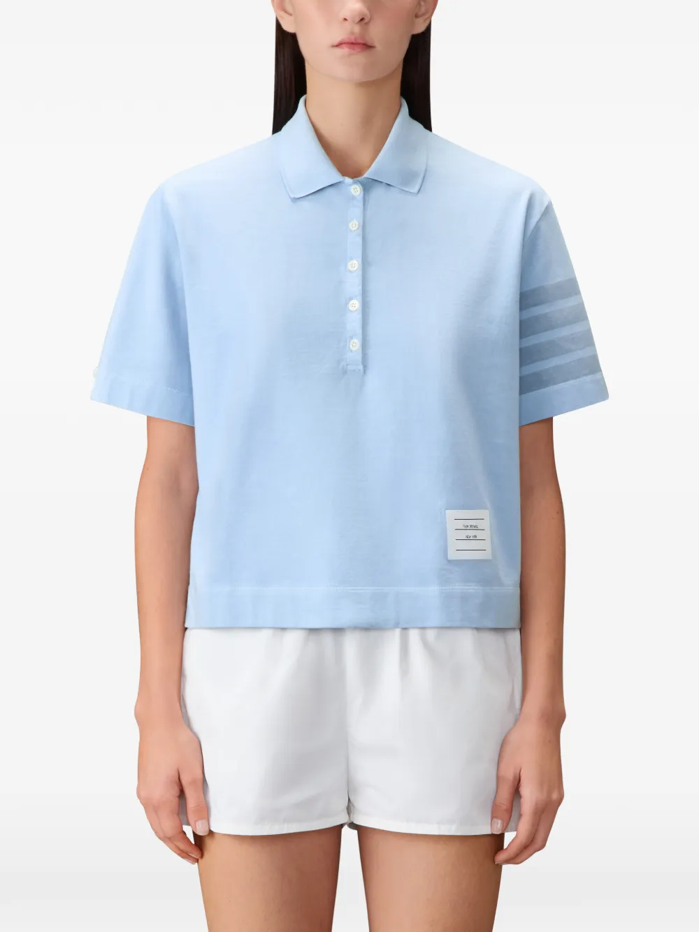 Thom Browne 4-Bar jersey poloshirt Blauw