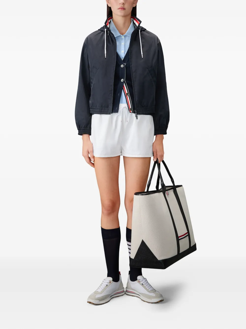 Thom Browne 4-Bar jersey poloshirt Blauw