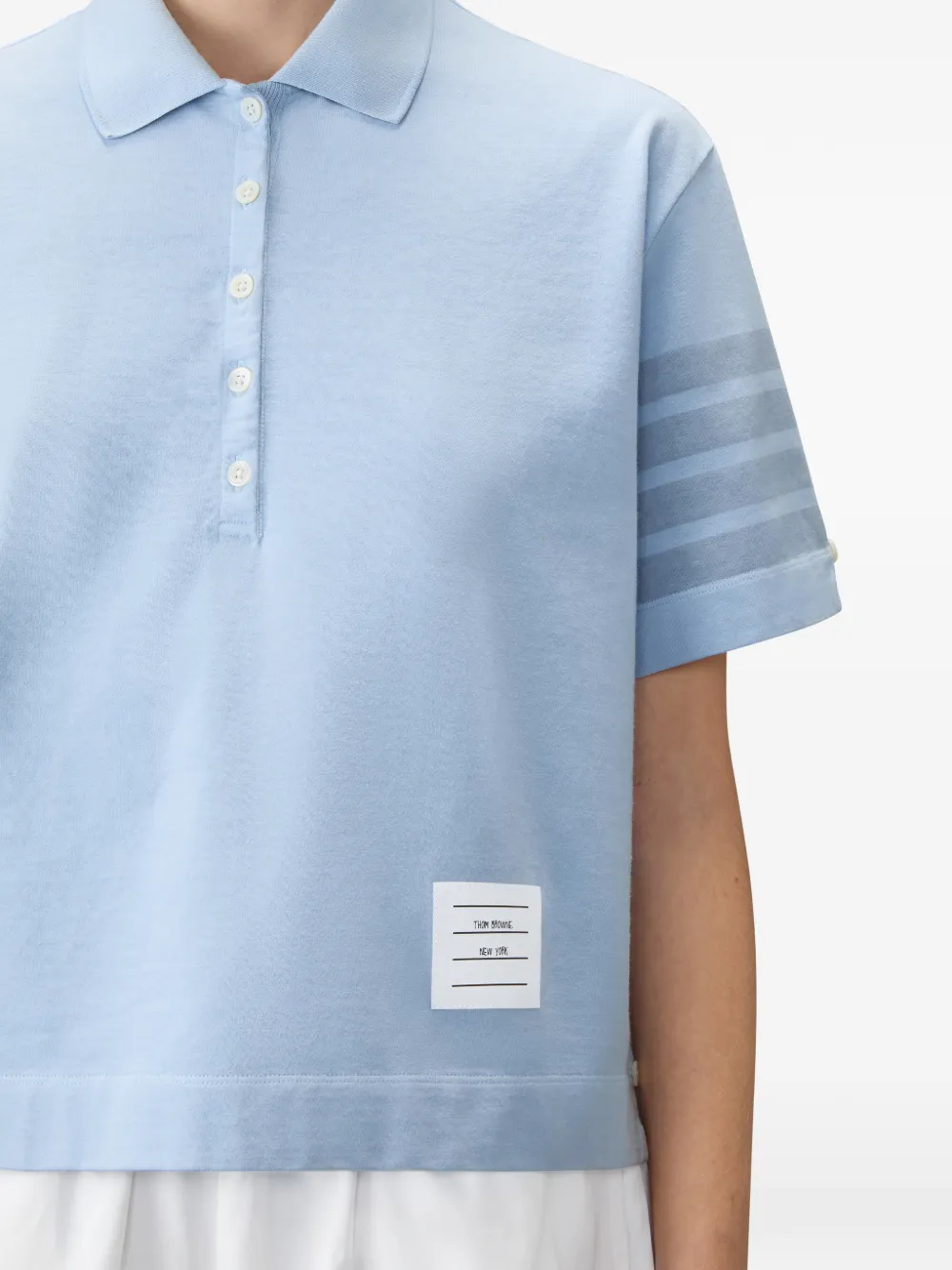 Thom Browne 4-Bar jersey poloshirt Blauw