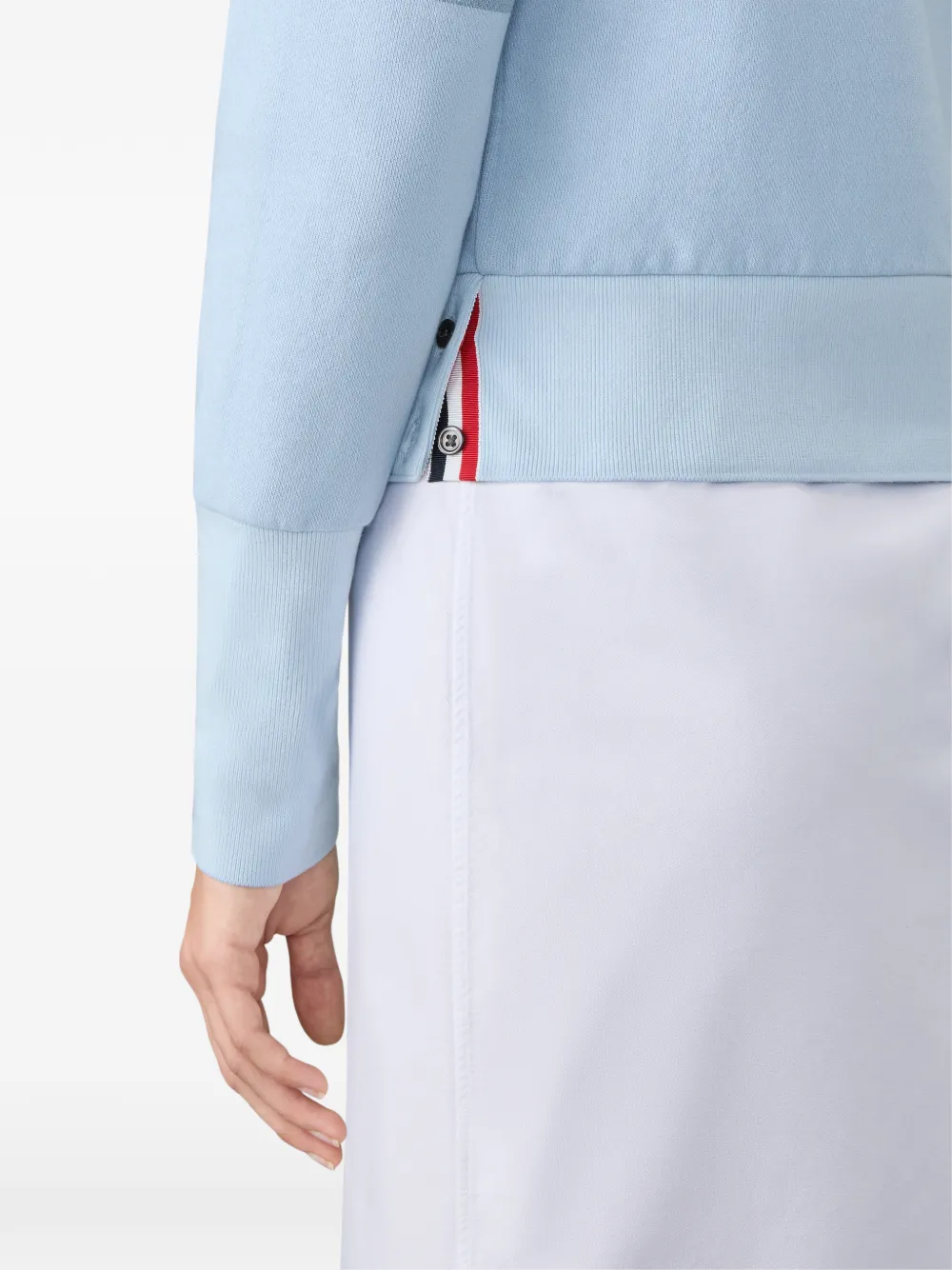 Thom Browne 4-Bar loopback hoodie Blauw