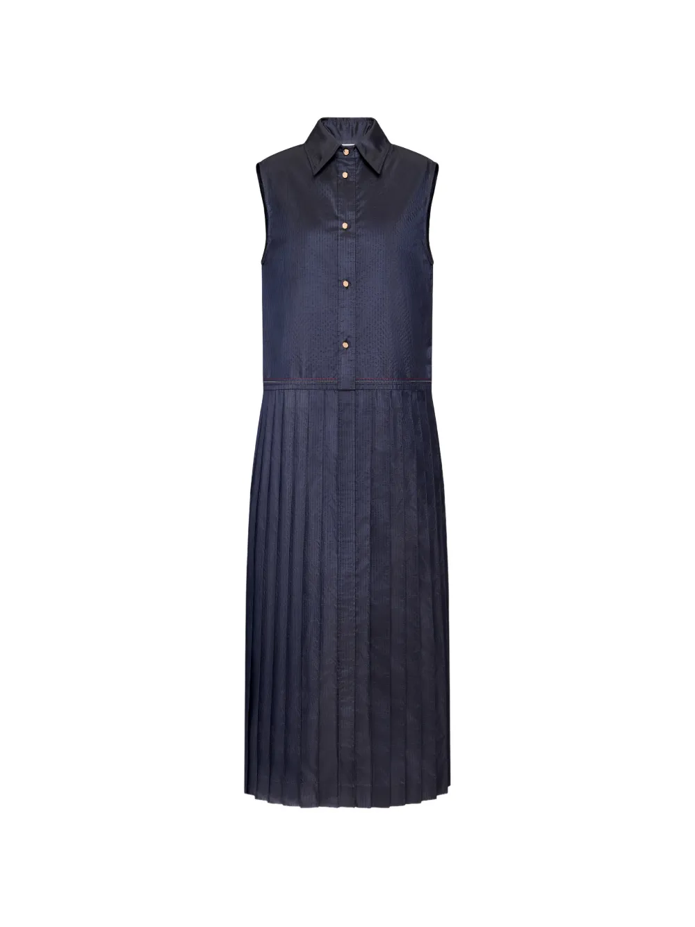 Thom Browne Midikleid mit Falten - Blau
