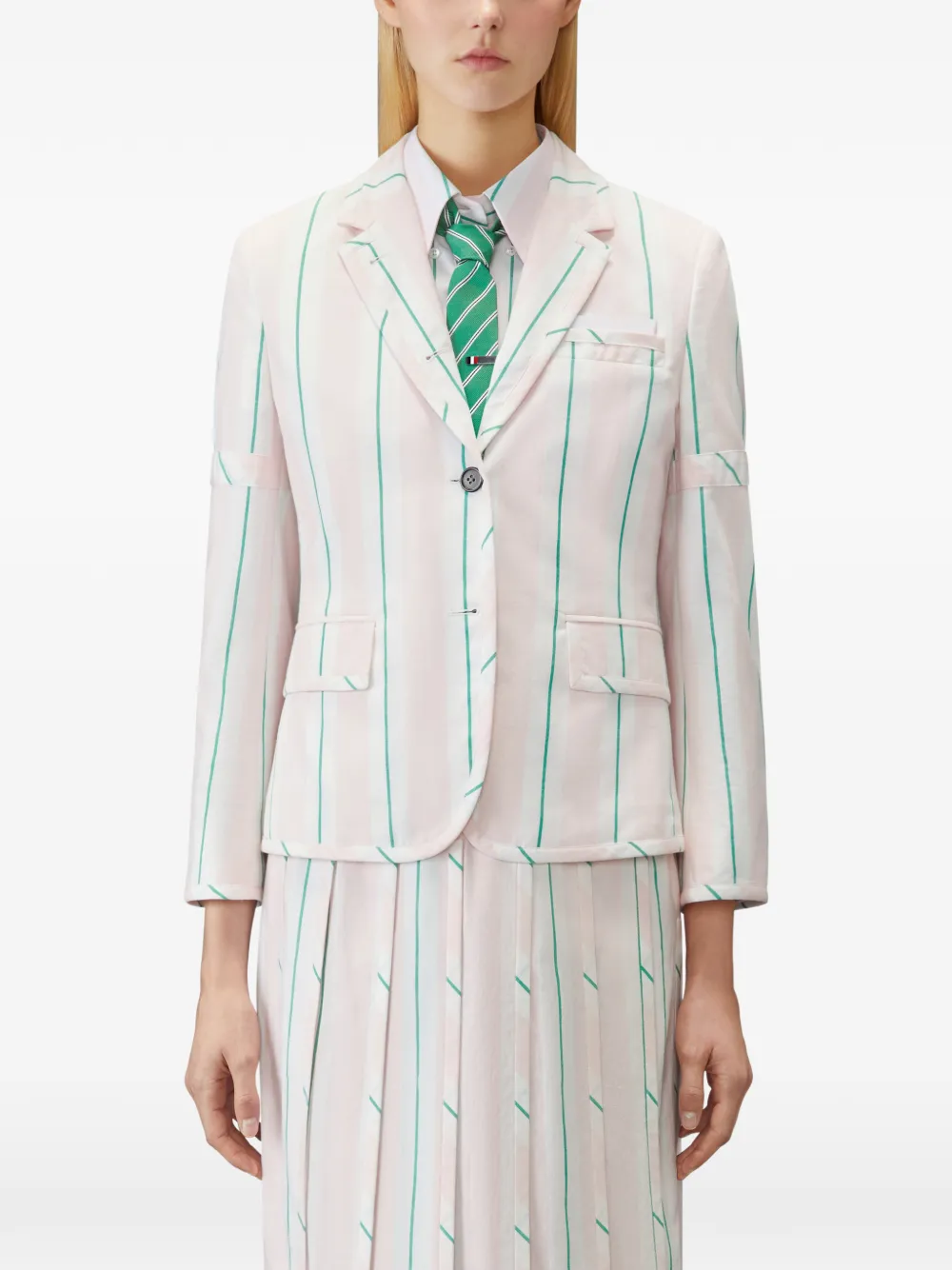  Thom Browne Chaqueta A Rayas - Rosa 