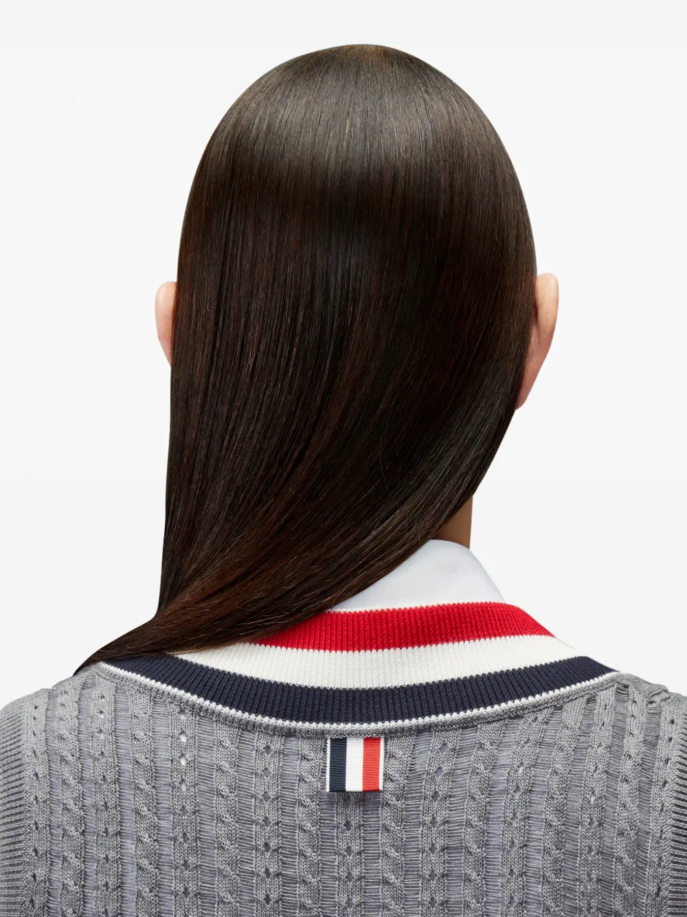 Thom Browne Gestreepte spencer Grijs