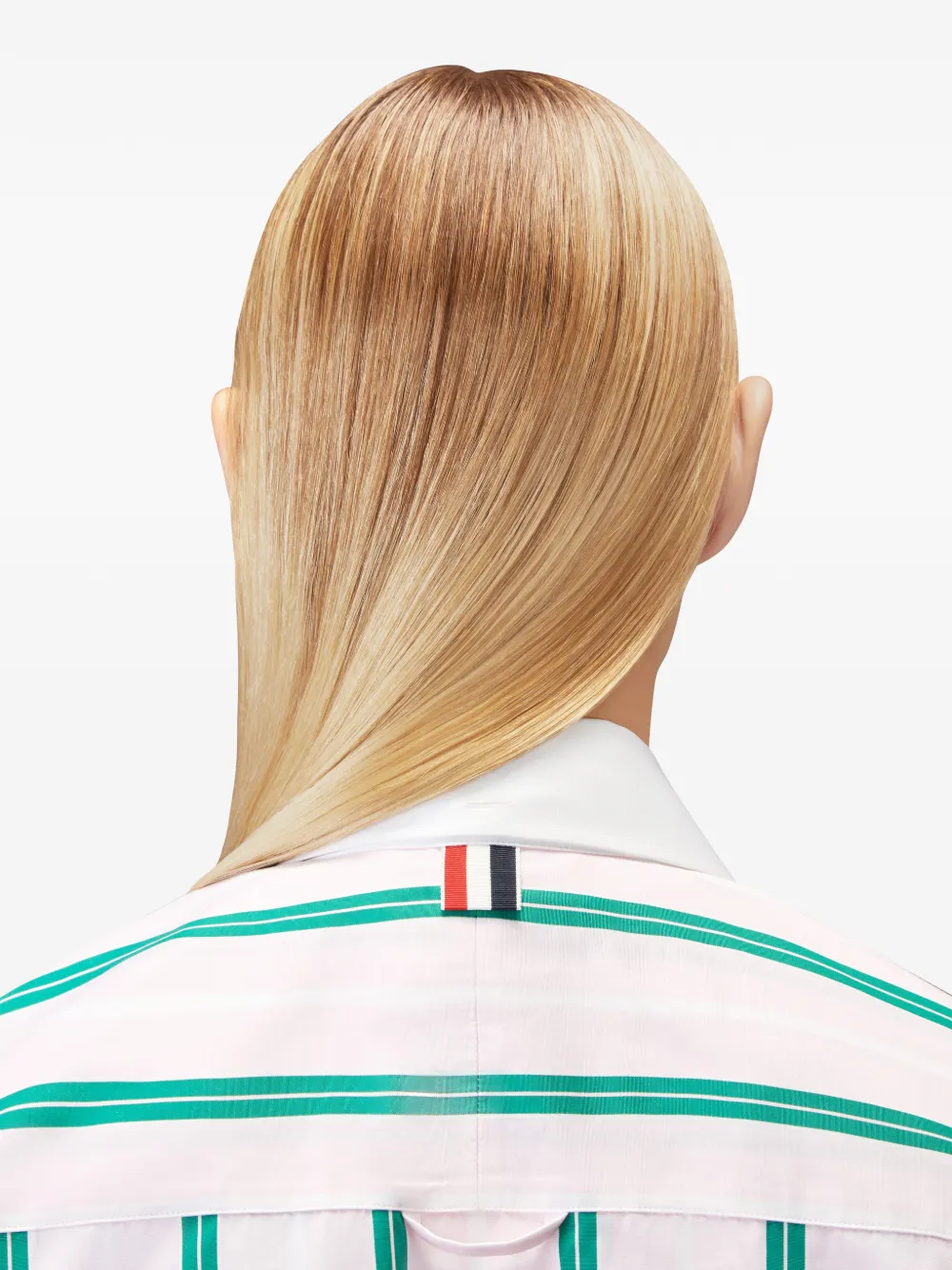 Thom Browne Gestreepte popeline blouse Roze