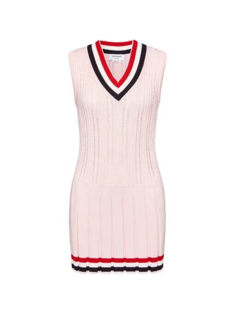 Thom Browne striped cable-knit mini dress