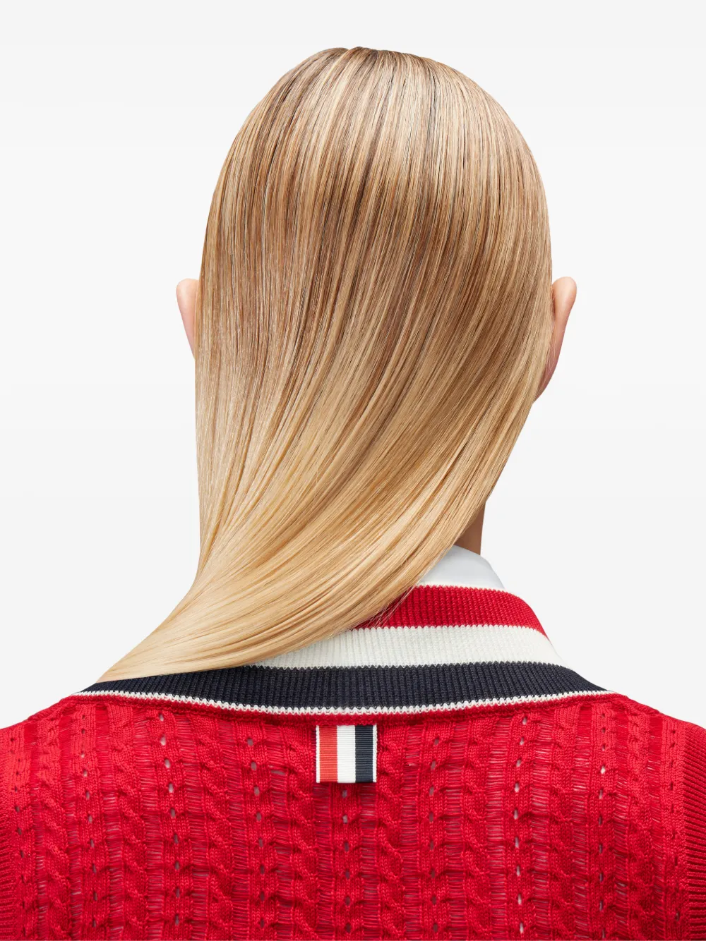 Thom Browne Gestreepte kabelspencer Rood