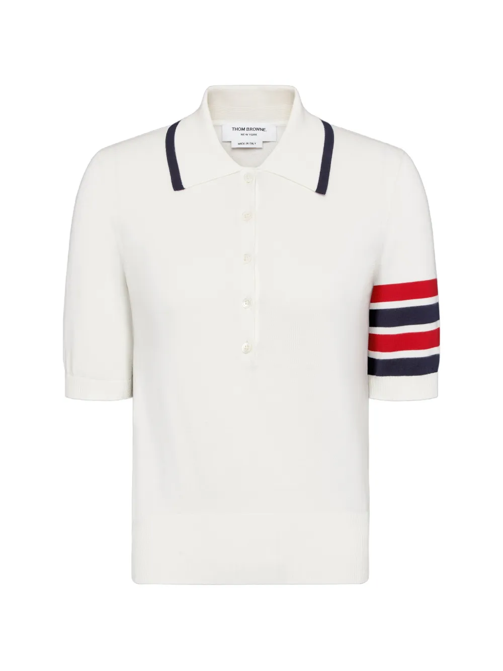 Thom Browne Hector Intarsia polo - Bianco