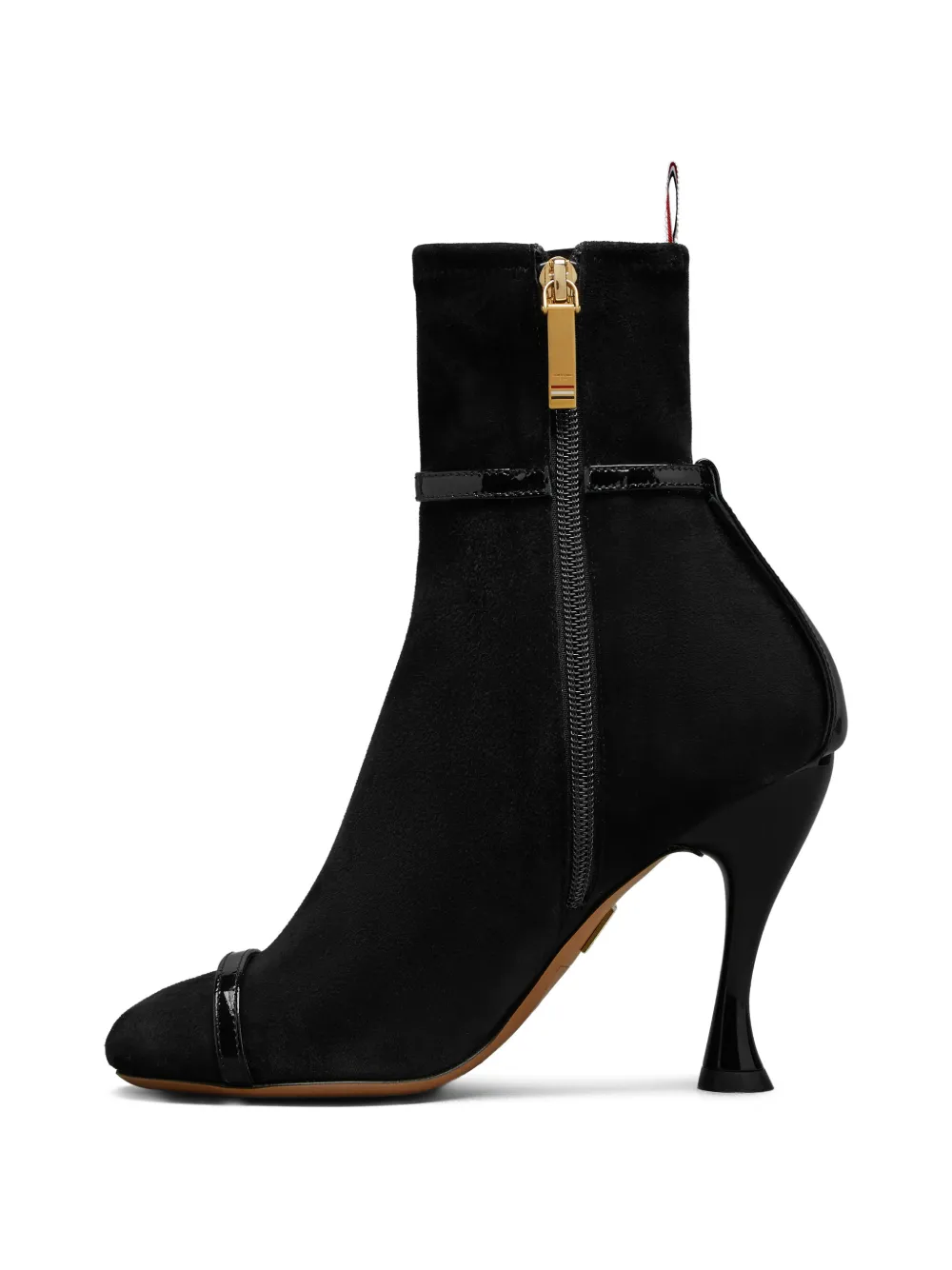 Thom Browne Enkellaarzen met vier strepen Zwart