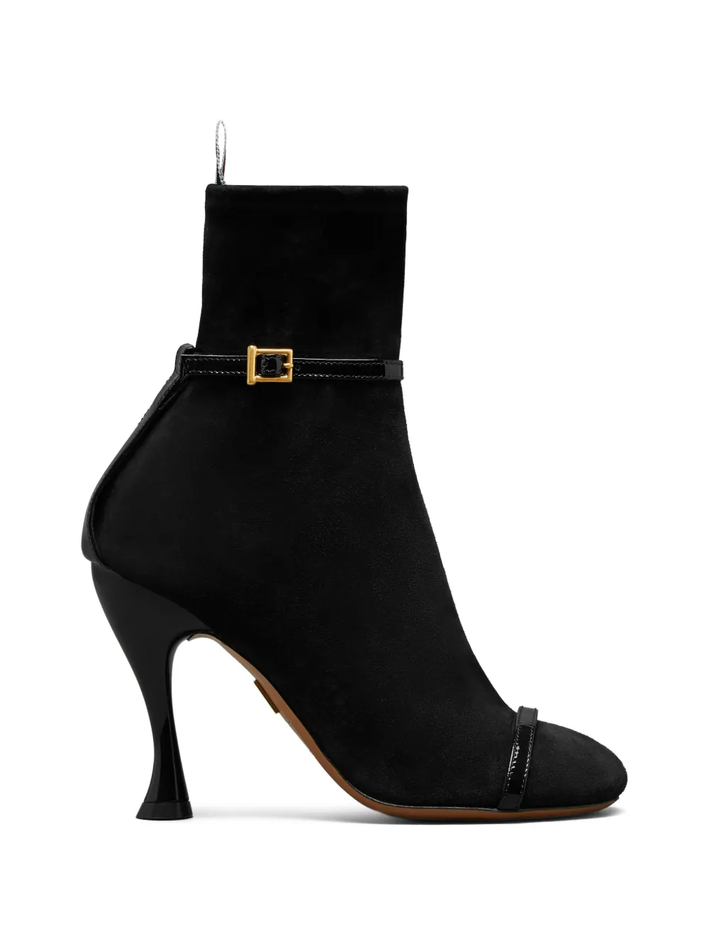 Thom Browne Enkellaarzen met vier strepen Zwart