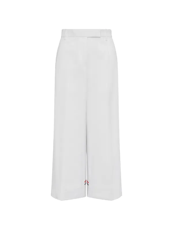 Thom Browne Cotton Gabardine Chino Trousers in White