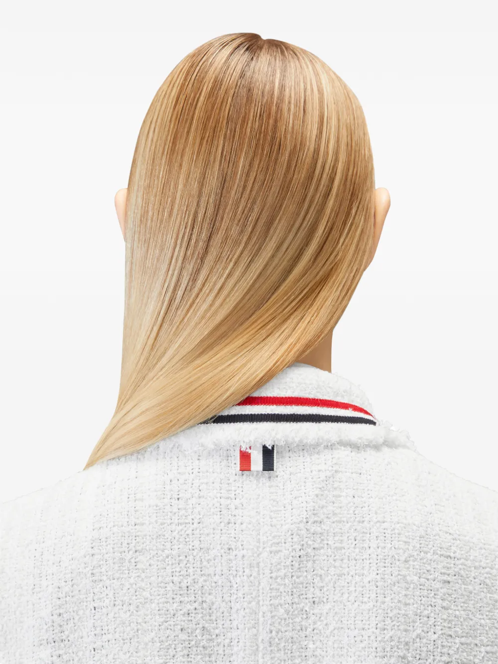 Thom Browne Tweed jurk met plooien Wit