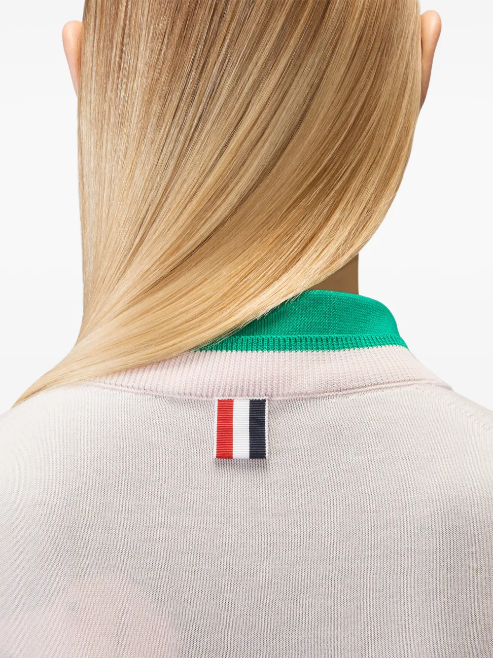 Thom Browne Vest met vier strepen en korte mouwen Roze