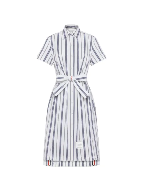 Thom Browne repp stripe cotton shirtdress