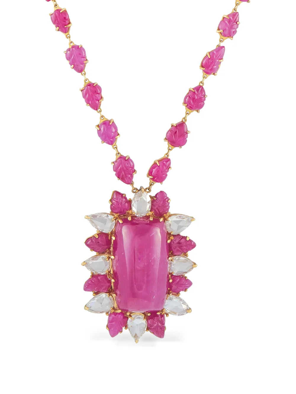 LB Exclusive diamond and ruby pendant necklace - Oro