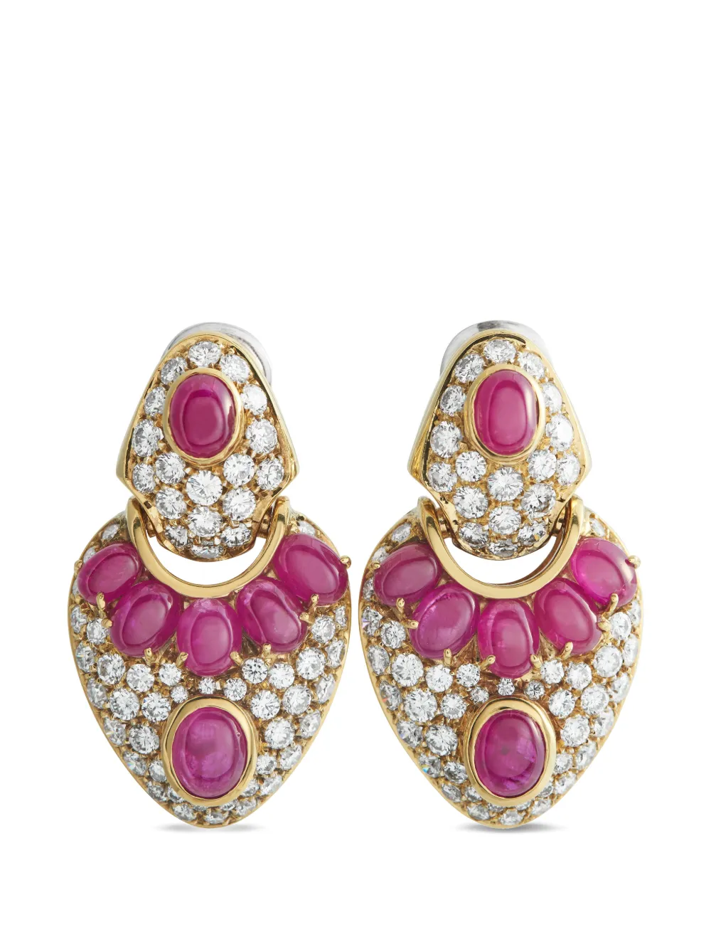 LB Exclusive diamond and ruby earrings - Oro