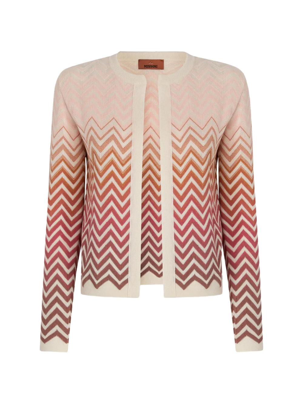 Missoni pattern cardigan - Nude